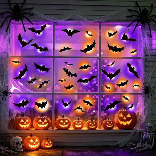 GlowBats™ 3D Halloween Wall Decor 40pcs