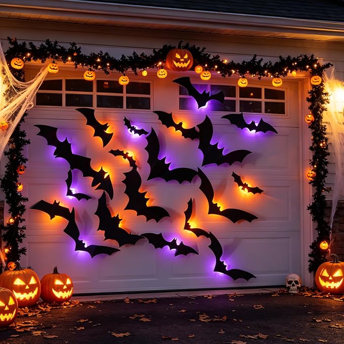GlowBats™ 3D Halloween Wall Decor 40pcs