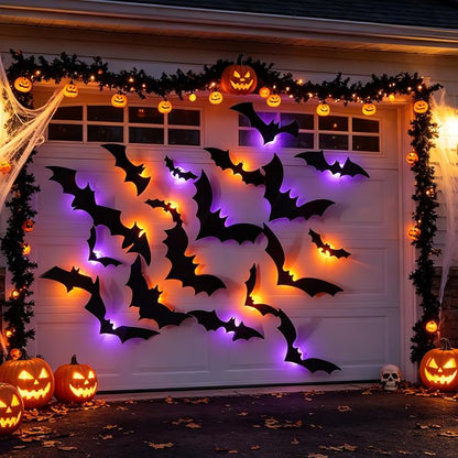 GlowBats™ 3D Halloween Wall Decor 40pcs